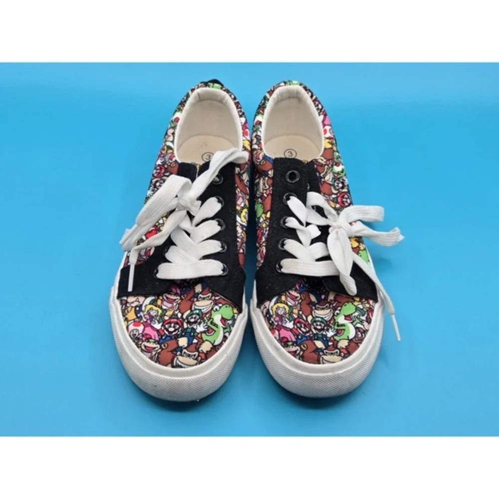 Super Mario Bro Shoes‎ Kids Size 3 Ground Up Low Top Laced
